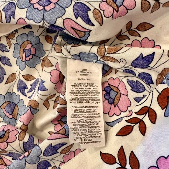 Boden Smocked Waist Mini Dress in Multi/Wildflower Prairie - size 8P - Picture 14 of 16